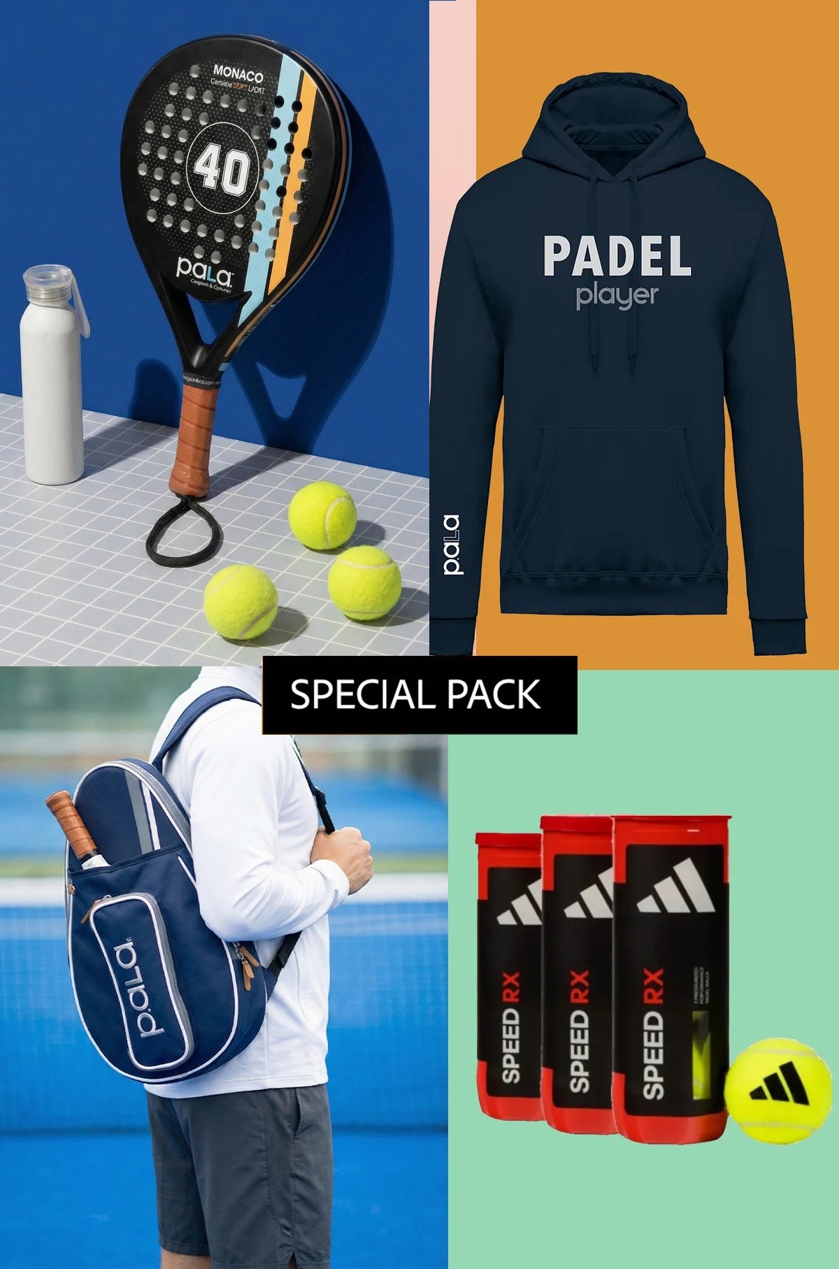 Complete Padel Gift Set – Racket, Bag, Hoodie & Balls
