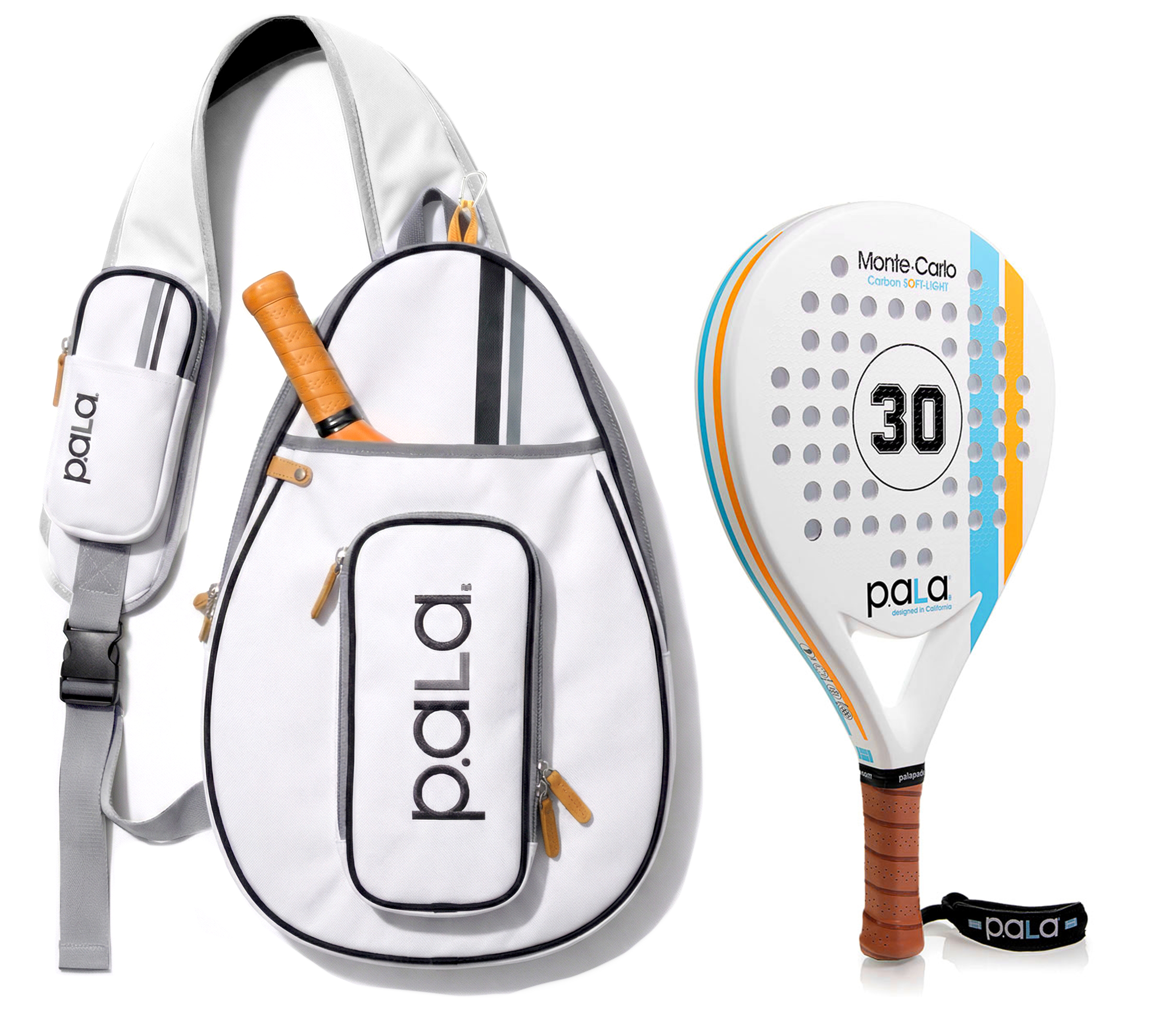 Carbon Fiber Padel Racket & White Bag Set – Montecarlo