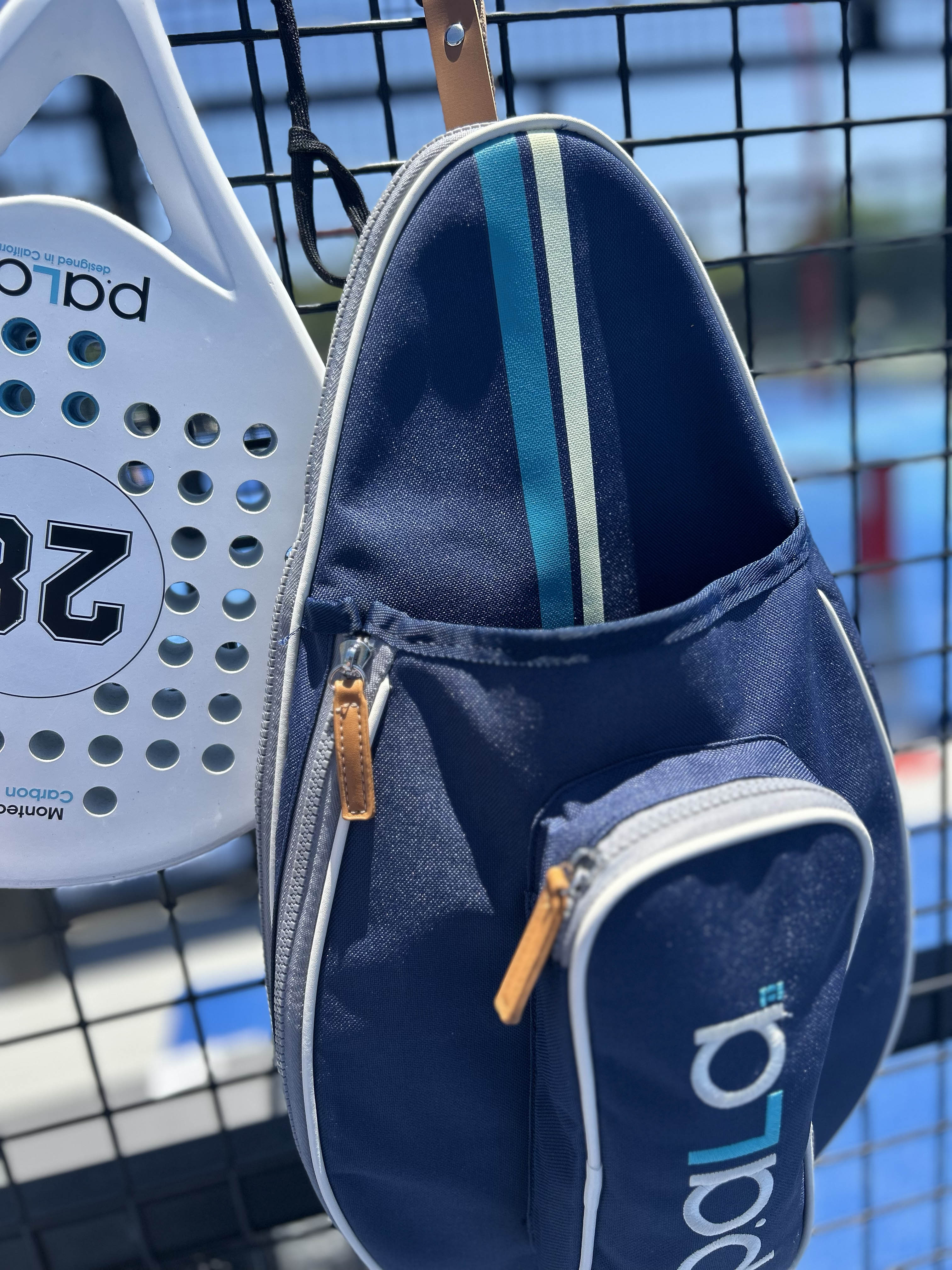 set of padel racket and padel bag