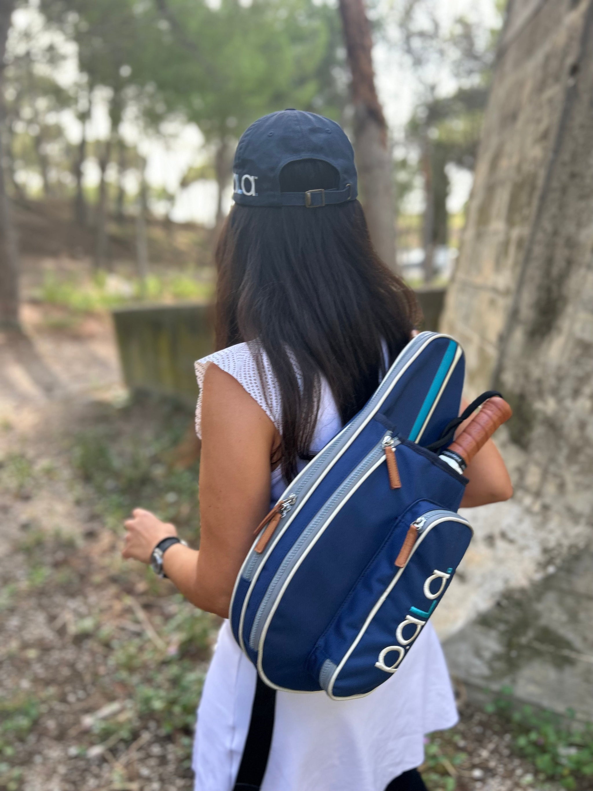 Blue P.ala Padel Bag with multiple compartments for sports gear