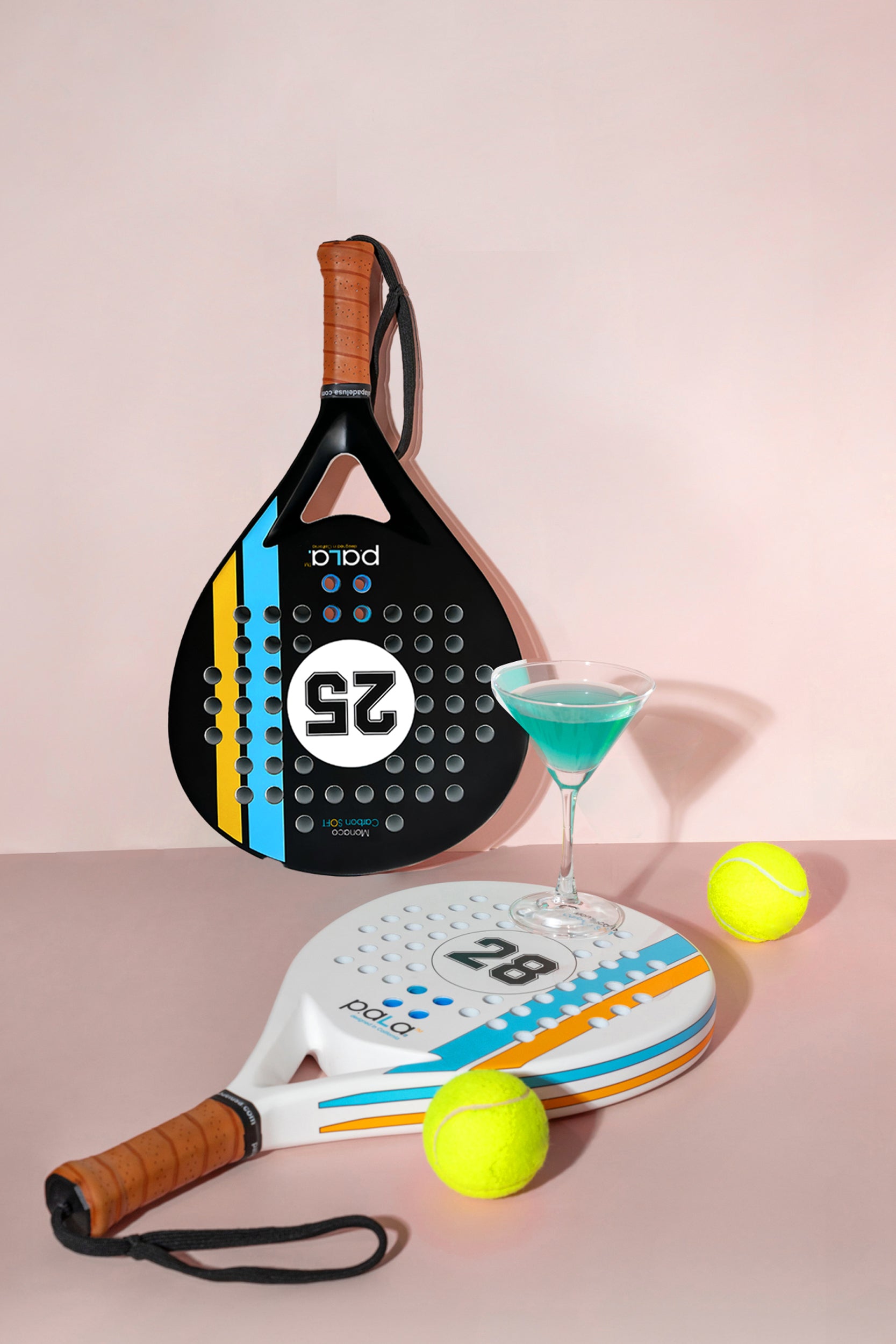 set of padel and pickleball