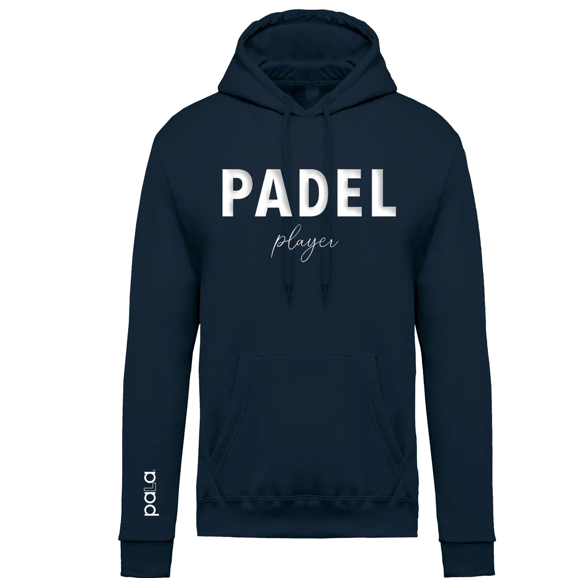 PADEL PLAYER NAVY BLUE WHITE LETTERS