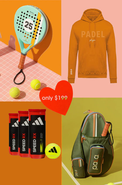 perfect gits for padel players padel racket padel balls padel hoodie and padel bag
