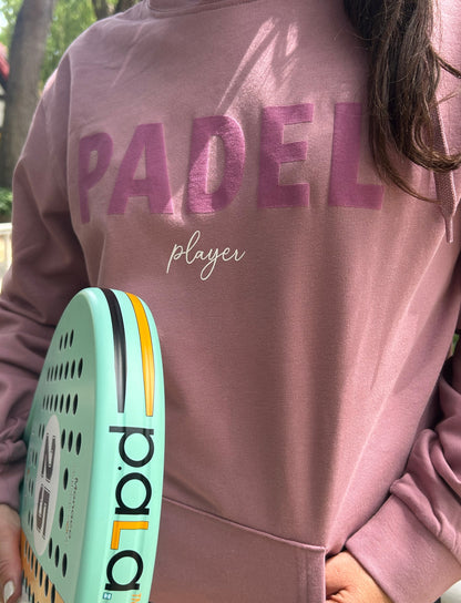 Women's padel hoodie with kangaroo pockets for storage