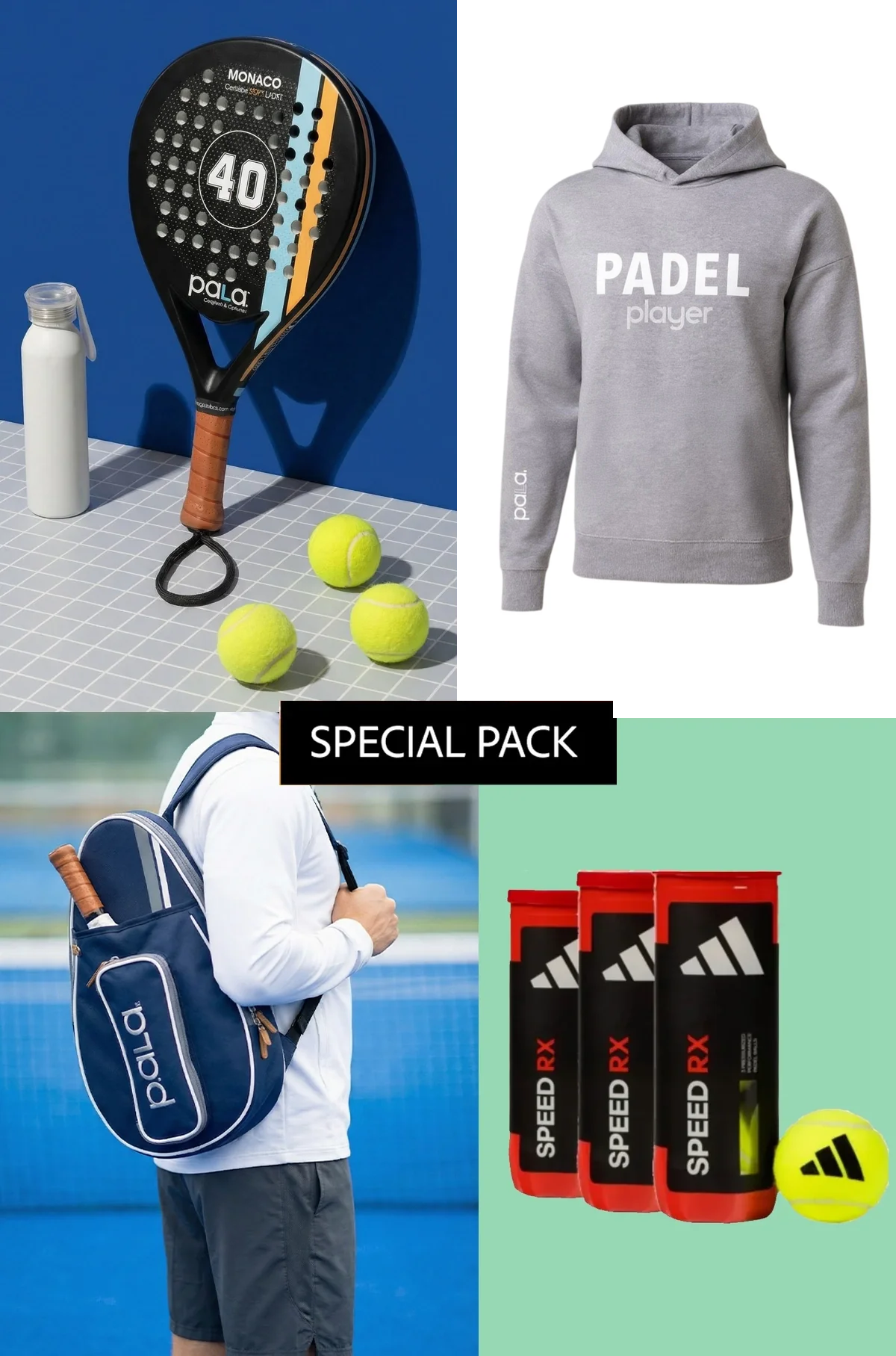 Complete Padel Gift Set – Racket, Bag, Hoodie & Balls