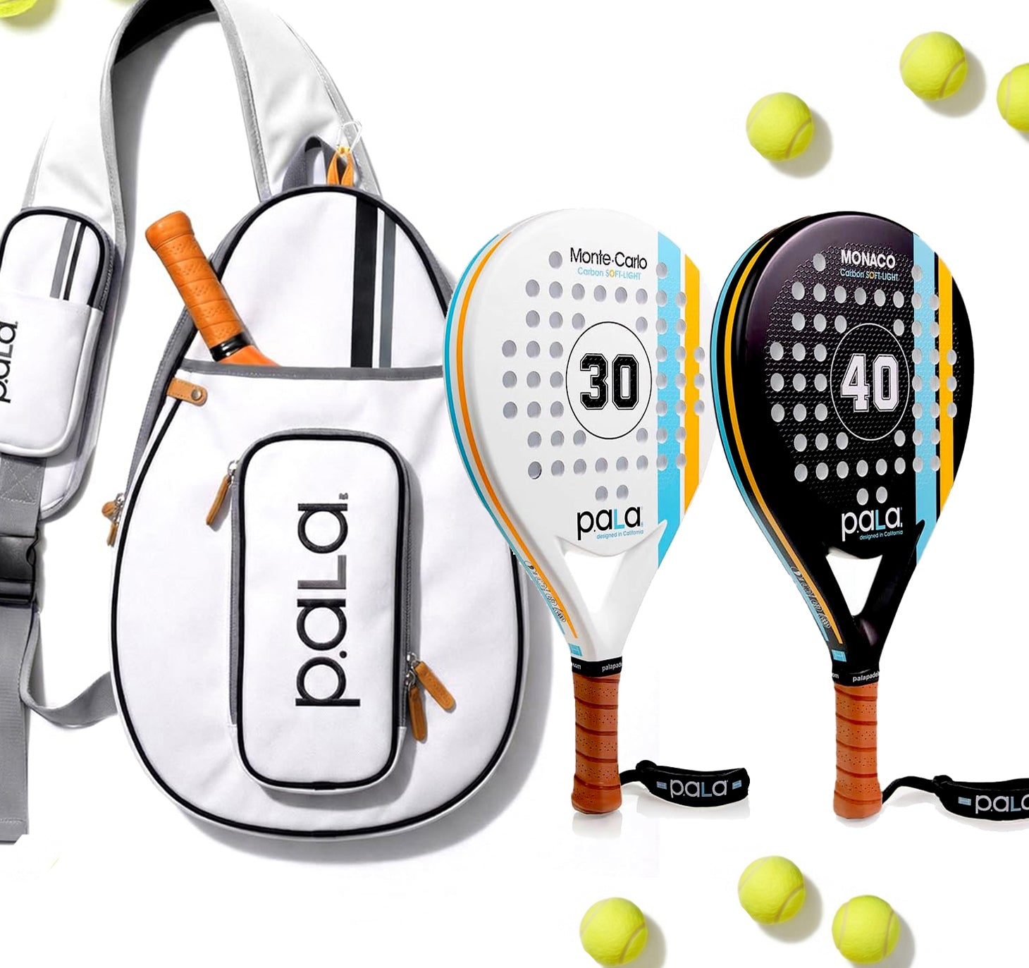Padel Racket Set – 2 Carbon Fiber Padel Rackets + Premium Padel Bag | P.ala USA